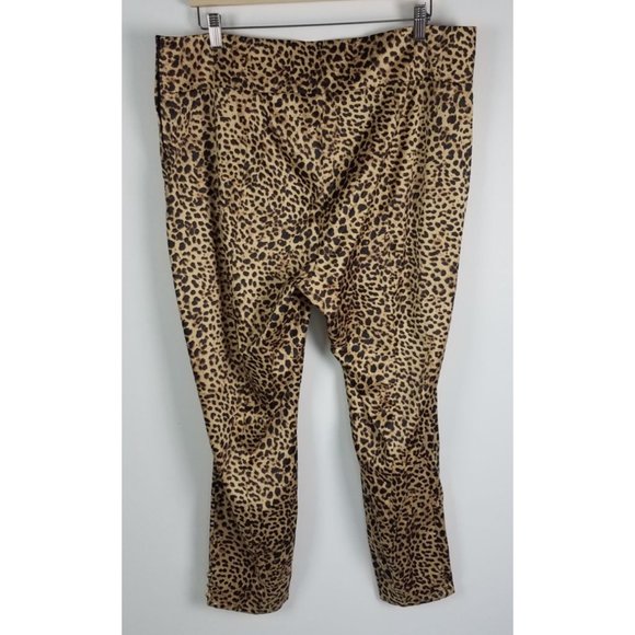 Retro Chic By Torrid Sz. 16 Audrey Skinny Luxe Ponte High Rise Leopard Pants - Picture 6 of 7